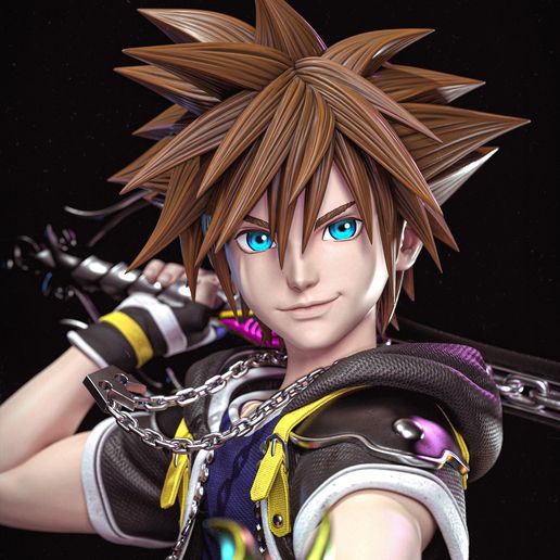 sora*3Dスト 🥰 SORA - KINGDOM HEARTS・ 3D File for 3D printing・Cults