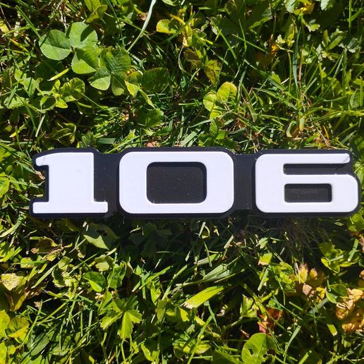 🚙 PEUGEOT 106 REAR EMBLEM・ 3MF File for 3D printing・Cults