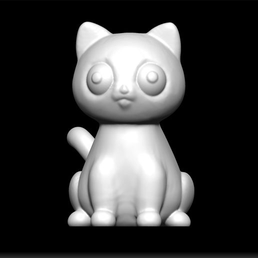 Cute Cat Toy - Decorative Cat STL - Animal Figure Print - Playful Cat Design - Ornamental Cat Model