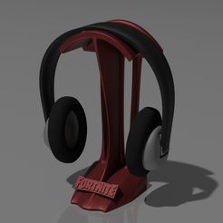 Support-Casque-Fortnite-v2-01.jpg Archivo STL Compatibilidad con auriculares FORTNITE v2・Idea de impresión 3D para descargar