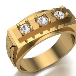 A.jpg STL file Men's Ring・3D printable model to download