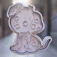 CuteDog.png Cute Dog (Girl) Cutter and Stamp - Adorable Canine Elegance in Every Baked Treat!