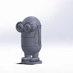 Minion_with_Stand.JPG Free STL file Minion・3D printing design to download