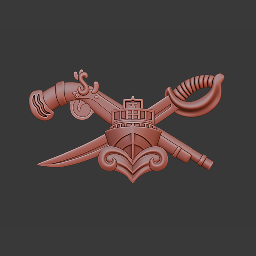SWCC Basic, Special warfare combatant-craft crewmen  3d relief .stl file