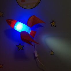 1.jpg Free STL file Rocket Light Lamp・3D printing design to download