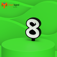 p ¢ legend PRINT Disney-type numbers/Disney-type birthday numbers Number 8