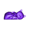 Gatito_final.obj OBJ file Maceta gato durmiendo / Sleeping Cat plant pot・3D printer design to download