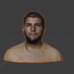 KHABIB-1.png STL file KHABIB NURMAGOMEDOV BUST・Model to download and 3D print, CARS_AND_FACES