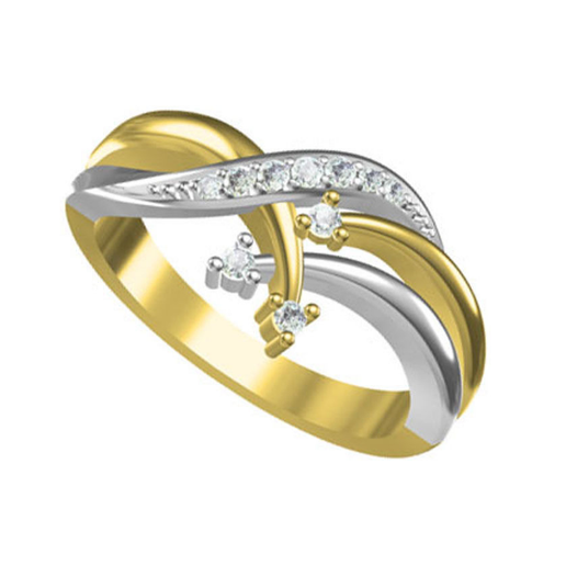 3D Jewelry CAD Model Of Beautiful Wedding Ring In JCD Format - 3D model önizlemesi