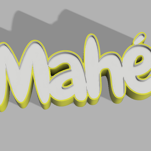 PERSONALIZED LED LAMP - FIRST NAME Mahé 3D model