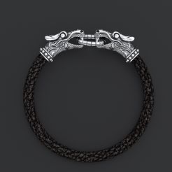 untitled.51.jpg Fichier STL Bracelet dragon élégant sous la peau avec une serrure 338・Modèle à télécharger et à imprimer en 3D