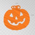 Part1 - Head - For One Extruder -.JPG Halloween Pumpkin Keychain and various - Halloween Pumpkin Keychain and various