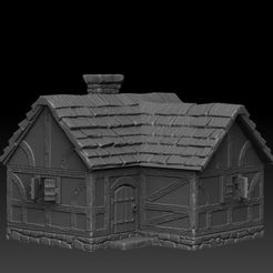 house3_1a.jpg 3D file Medieval Scenery - House 3・3D print design to download