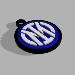 Keychain-Inter-1.jpg Fichier STL Porte-clés - FC Inter・Objet pour imprimante 3D à télécharger