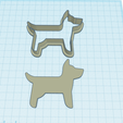 dog-4-cutter-1.png Cookie cutter, Polymer Clay Cutter Dog, Puppy, Doggy, Pup shape, Set 5PCS
