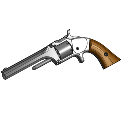 revolver-v2-D.png Fichier 3D Réplique du revolver S&W modèle 2・Modèle à télécharger et à imprimer en 3D