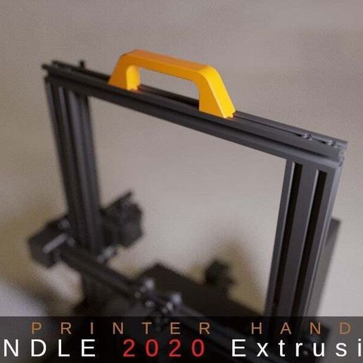 3D Printer Handle for 2020 Extrusion - Creality Ender 3, 5, Cr-10, Anycubic, Anet, Geeetech etc.