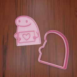 FlorkCartaAmor001-Stamp-Cortador.jpg STL file STAMP FLORK LOVE LETTER #1・3D printer design to download
