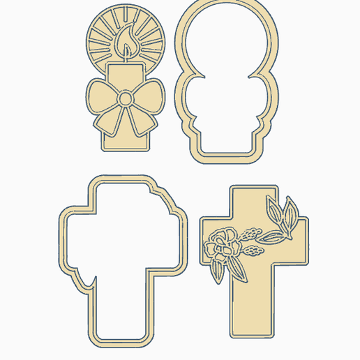 Cross and candle cutter - communion