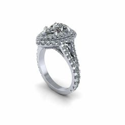 1.jpg Файл STL Обручальное кольцо Pav Pear V6・3D-печать дизайна для загрузки