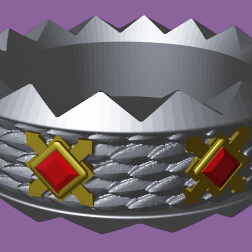 Scaled Fantasy Ring 3D model