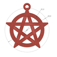 Pentacle-11-v14-d21.png Ireland style Pentagram for magic Protection  witch  Pendant neck necklace earing  keychain pt-11 3d-print and cnc