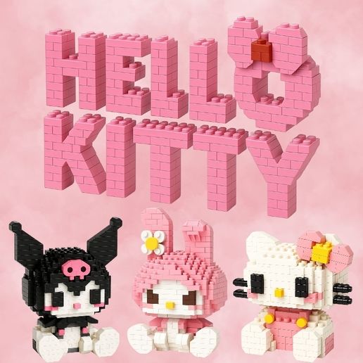 hello kitty blocky pack X12 3D model