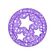 Adorno_3xEstrellas_RUSTICO.stl Voronoi Flat Christmas Wheels