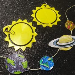 FOTO2.jpg Fichier 3D gratuit Boucles d'oreilles SUN + planètes・Design à télécharger et à imprimer en 3D