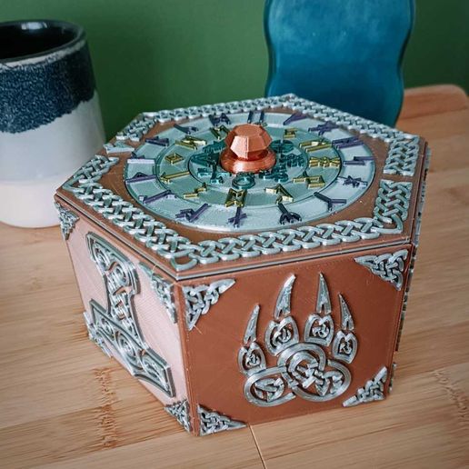 WhatsApp_Image_2024-10-26_at_14.05.24_1.jpeg Concentric Combination Puzzle Box - Viking Style