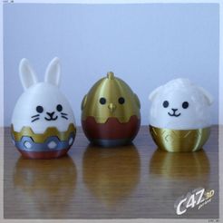 Easter23_1.jpg Free STL file Easter Animals Eggs・Model to download and 3D print
