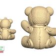 Valentine-Knitting-Bear-and-Pendant-5.jpg Valentine Knitting Bear and Pendant 3D Printable Model