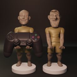 1 futbol.jpg STL file Messi vs. C. Ronaldo with ps4 control・3D printer design to download
