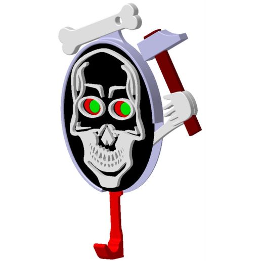 Animated key ring 3D model