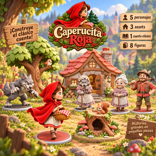 Little Red Riding Hood / Caperucita Roja – Pack STL 3D model