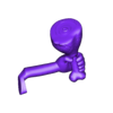 Closed hand.OBJ Bonk Figure - Bonk's Adventure Easy Print PC原人 stl
