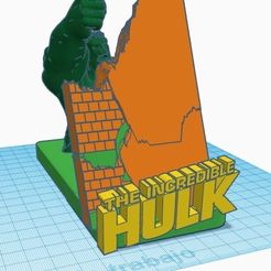 5.jpg Free STL file soporte porta celular Hulk・3D printable model to download