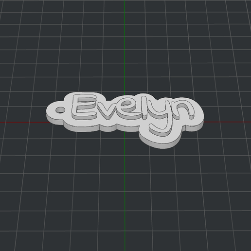 Keychain Evelyn 3D model