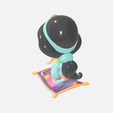 jasmin-6.png Figura Chibi Kawaii Princesa Jasmine - Coleccionable Disney Imprimible 3D con Base Alfombra Mágica