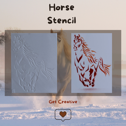 Horse-Stencil.png Pochoir de cheval