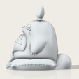 L2.png Totoro dormant sur un oreiller - Chibi 3D Print Model (Fanart)