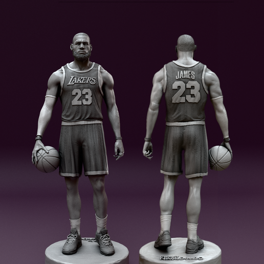 🇯🇴 Lebron James statue 3D print model・ STL File for 3D