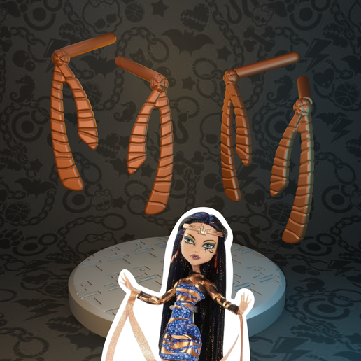 Monster High Boo York Cleo De Nile doll earrings replacement