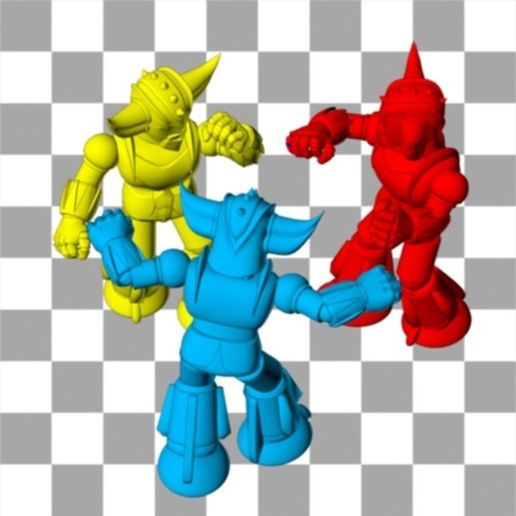 3Goldorak.jpg Download free STL file Figurine Mini Goldorak • 3D printable template, Steph