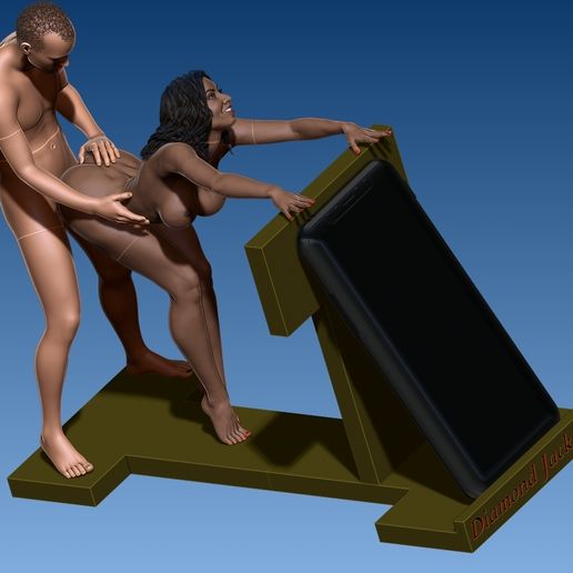 💎 Diamond Jackson pornstar sex desk smartphone holder・ OBJ File for ・Cults