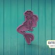 sriel-m1.jpg Fichier STL Petite sirène Ariel Petite sirène Ariel Découpeur de biscuits M3・Objet imprimable en 3D à télécharger