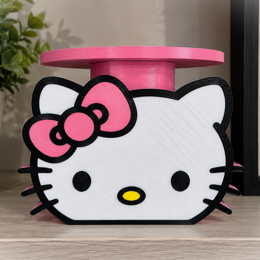 Cute Cat Soap/Candle Holder – 3D Printing Digital File