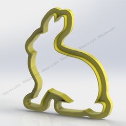 Untitled-1.jpg STL-Datei Rabbit Cookie Cutter herunterladen • 3D-druckbares Modell, maucvCOM
