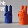 large_meet_elvis_and_peggy_bulbzone.jpg Free STL file Elvis Bunny Skull・Template to download and 3D print