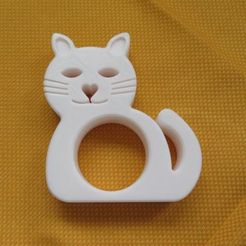 cat2_P1.jpg Descargar archivo STL Un otro soporte de NAPKIN para gatos • Modelo para la impresora 3D, Phils_Creations